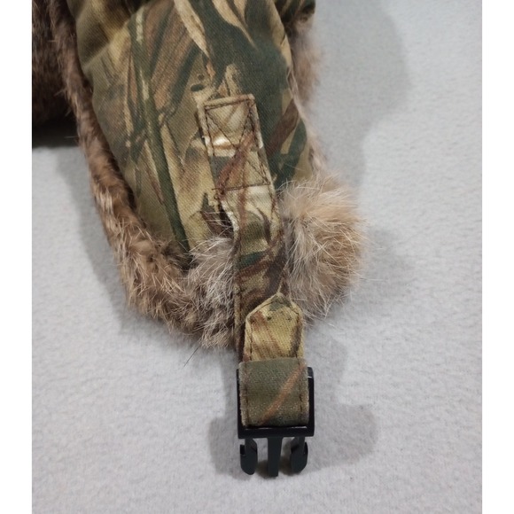 Mad Bomber Cabela's Zonz Woodland Genuine Rabbit Fur Hunting Hat Camo L / XL - Picture 4 of 11